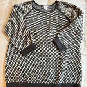 Club Monaco Black and White Patterned Sweater